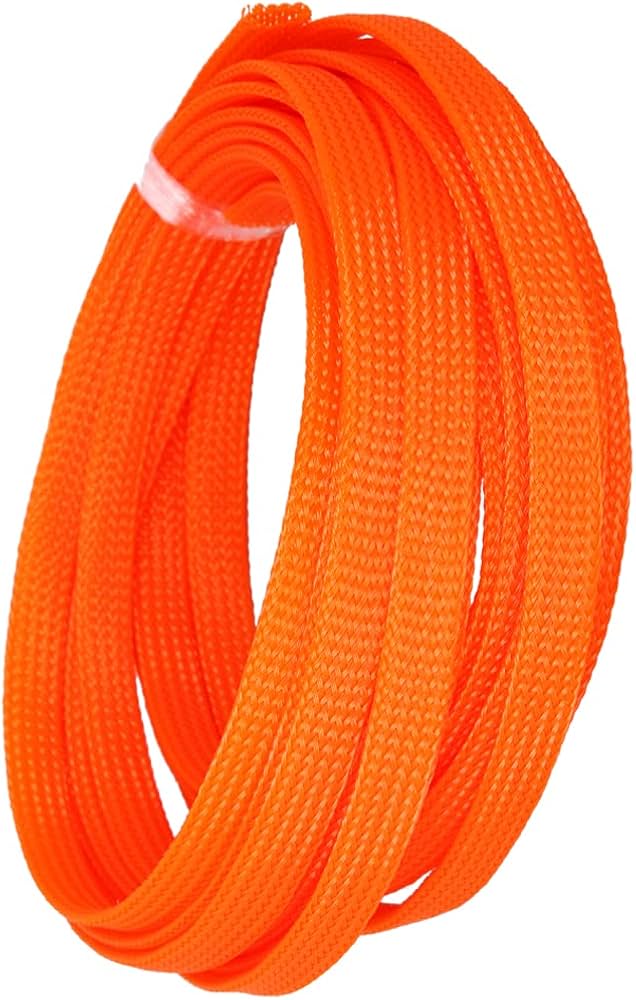Amazon.com: Yinpecly Orange PET Expandable Braid Cable Sleeving 5m